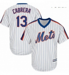 Youth Majestic New York Mets 13 Asdrubal Cabrera Replica White Alternate Cool Base MLB Jersey