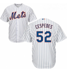 Youth Majestic New York Mets 52 Yoenis Cespedes Replica White Home Cool Base MLB Jersey