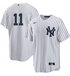 Men New York Yankees 11 Anthony Volpe White Cool Base Stitched Baseball Jersey