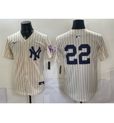 Men New York Yankees 22 Ben Rice Cream 2026 Field of Dreams Stadium Stitched Baseball Jersey Men New York Yankees 22 Ben Rice Cream 2026 Field of Dreams Stadium Stitched Baseball Jersey