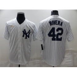 Men New York Yankees 42 Mariano Rivera White Cool Base Stitched Baseball Jerseys