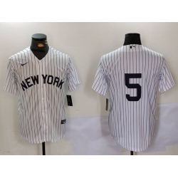 Men New York Yankees 5 Joe DiMaggio White Cool Base Stitched Baseball Jersey 3