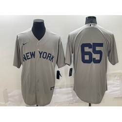 Men New York Yankees 65 Nestor Cortes Grey Field Of Dreams Cool Base Stitched Baseball Jersey