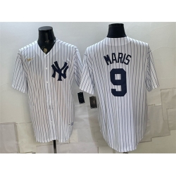 Men New York Yankees  9 Roger Maris White Home Cool Base Stitched Baseball Jersey