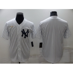 Men New York Yankees Blank White Cool Base Stitched jersey