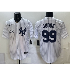 Men New York Yankees x KAWS  99 Aaron Judge White Stadium Stitched Baseball Jersey