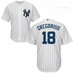 Mens Majestic New York Yankees 18 Didi Gregorius Replica White Home MLB Jersey