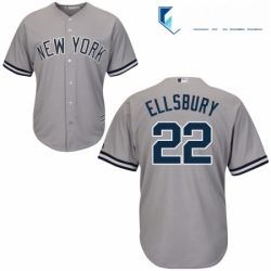 Mens Majestic New York Yankees 22 Jacoby Ellsbury Replica Grey Road MLB Jersey