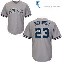 Mens Majestic New York Yankees 23 Don Mattingly Replica Grey Road MLB Jersey