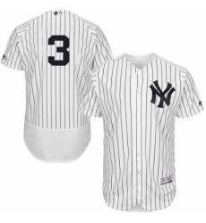 Mens Majestic New York Yankees 3 Babe Ruth White Home Flex Base Authentic Collection MLB Jersey