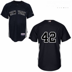 Mens Majestic New York Yankees 42 Mariano Rivera Replica Black MLB Jersey