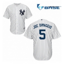 Mens Majestic New York Yankees 5 Joe DiMaggio Replica White Home MLB Jersey