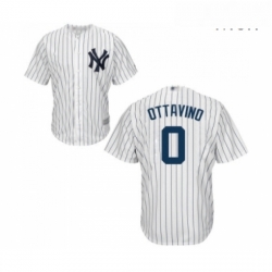 Mens New York Yankees 0 Adam Ottavino Replica White Home Baseball Jersey 