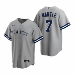 Mens Nike New York Yankees 19 Masahiro Tanaka Gray Road Stitched Baseball Jerse