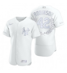 Yankees 42 Jackie Robinson White Nike Flexbase Fashion Jersey