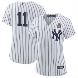 Women New York Yankees 11 Anthony Volpe White 2024 World Series Cool Base Stitched Baseball Jersey