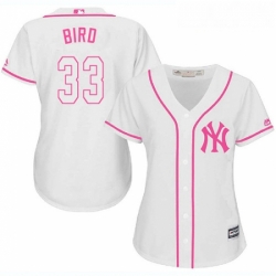 Womens Majestic New York Yankees 33 Greg Bird Replica White Fashion Cool Base MLB Jersey