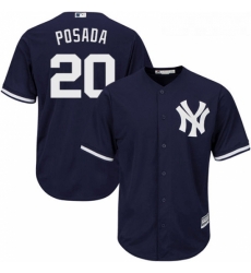 Youth Majestic New York Yankees 20 Jorge Posada Replica Navy Blue Alternate MLB Jersey