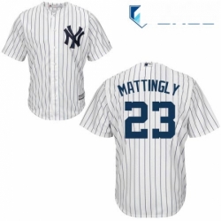 Youth Majestic New York Yankees 23 Don Mattingly Replica White Home MLB Jersey