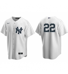 Youth New York Yankees 22 Juan Soto White Cool Base Stitched Baseball Jersey No Name