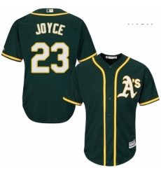 Mens Majestic Oakland Athletics 23 Matt Joyce Replica Green Alternate 1 Cool Base MLB Jersey