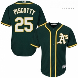 Mens Majestic Oakland Athletics 25 Stephen Piscotty Replica Green Alternate 1 Cool Base MLB Jersey 