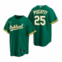 Mens Nike Oakland Athletics 25 Stephen Piscotty Green Alternate Stitched Baseball Jersey