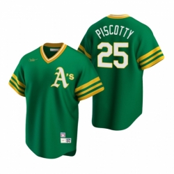 Mens Nike Oakland Athletics 25 Stephen Piscotty Kelly Green Cooperstown Collection Road Stitched Baseball Jersey