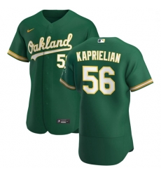 Oakland Athletics 56 James Kaprielian Men Nike Kelly Green Alternate 2020 Authentic Player MLB Jersey