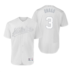 Oakland Athletics Dustin Garneau Drago White 2019 Players Weekend MLB Jersey