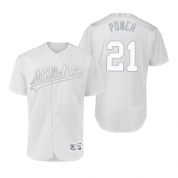 Oakland Athletics Marco Estrada Ponch White 2019 Players Weekend MLB Jersey