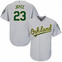 Youth Majestic Oakland Athletics 23 Matt Joyce Authentic Grey Road Cool Base MLB Jersey