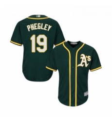 Youth Oakland Athletics 19 Josh Phegley Replica Green Alternate 1 Cool Base Baseball Jersey 