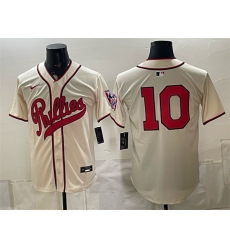 Men Philadelphia Phillies 10 J T Realmuto Cream 2026 Field of Dreams Stadium Stitched Baseball Jersey Men Philadelphia Phillies 10 J T Realmuto Cream 2026 Field of Dreams Stadium Stitched Baseball Jersey