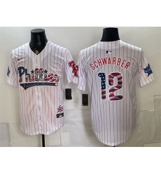 Men Philadelphia Phillies  12 Kyle Schwarber White 2026 All Star   USA 250 Fourth of July Home Stitched Baseball Jersey