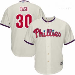 Mens Majestic Philadelphia Phillies 30 Dave Cash Replica Cream Alternate Cool Base MLB Jersey