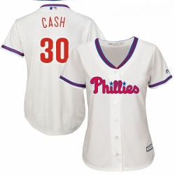 Womens Majestic Philadelphia Phillies 30 Dave Cash Authentic Cream Alternate Cool Base MLB Jersey