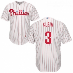 Youth Majestic Philadelphia Phillies 3 Chuck Klein Authentic WhiteRed Strip Home Cool Base MLB Jersey