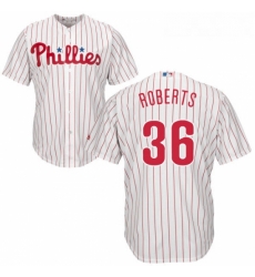 Youth Majestic Philadelphia Phillies 36 Robin Roberts Authentic WhiteRed Strip Home Cool Base MLB Jersey