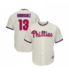 Youth Philadelphia Phillies 13 Sean Rodriguez Replica Cream Alternate Cool Base Baseball Jersey 