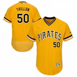 Mens Majestic Pittsburgh Pirates 50 Jameson Taillon Gold Alternate Flex Base Authentic Collection MLB Jersey