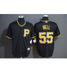 Pirates 55 Josh Bell Black Cool Base Jersey