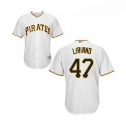 Youth Pittsburgh Pirates 47 Francisco Liriano Replica White Home Cool Base Baseball Jersey 