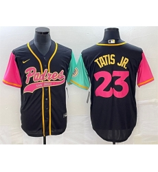 Men San Diego Padres 23 Fernando Tatis Jr  Black Cool Base Stitched Baseball Jersey