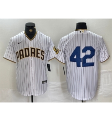 Men San Diego Padres 42 Jackie Robinson White Cool Base Stitched Baseball Jersey