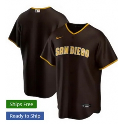 Men San Diego Padres Nike Brown Blank Jersey II