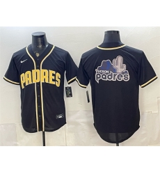 Men San Diego Padres Team Big Logo 2026 Fashion Replica Black Out Stitched Baseball Jersey Men San Diego Padres Team Big Logo 2026 Fashion Replica Black Out Stitched Baseball Jersey