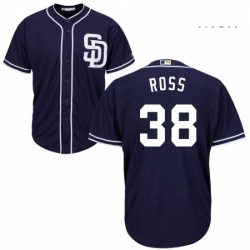 Mens Majestic San Diego Padres 38 Tyson Ross Replica Navy Blue Alternate 1 Cool Base MLB Jersey 