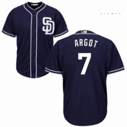 Mens Majestic San Diego Padres 7 Manuel Margot Replica Navy Blue Alternate 1 Cool Base MLB Jersey 