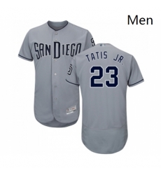 Mens San Diego Padres 23 Fernando Tatis Jr Authentic Grey Road Cool Base Baseball Jersey 